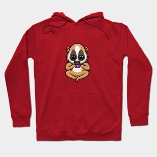 Cute Slow Loris Drinking Hot Chocolate Hoodie